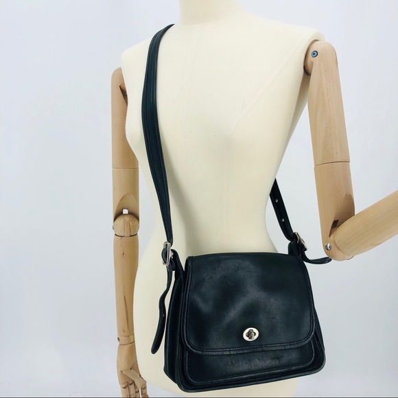 Vintage Coach Fold Over Bag Crossbody Shoulder Bag - Picture 2 of 8